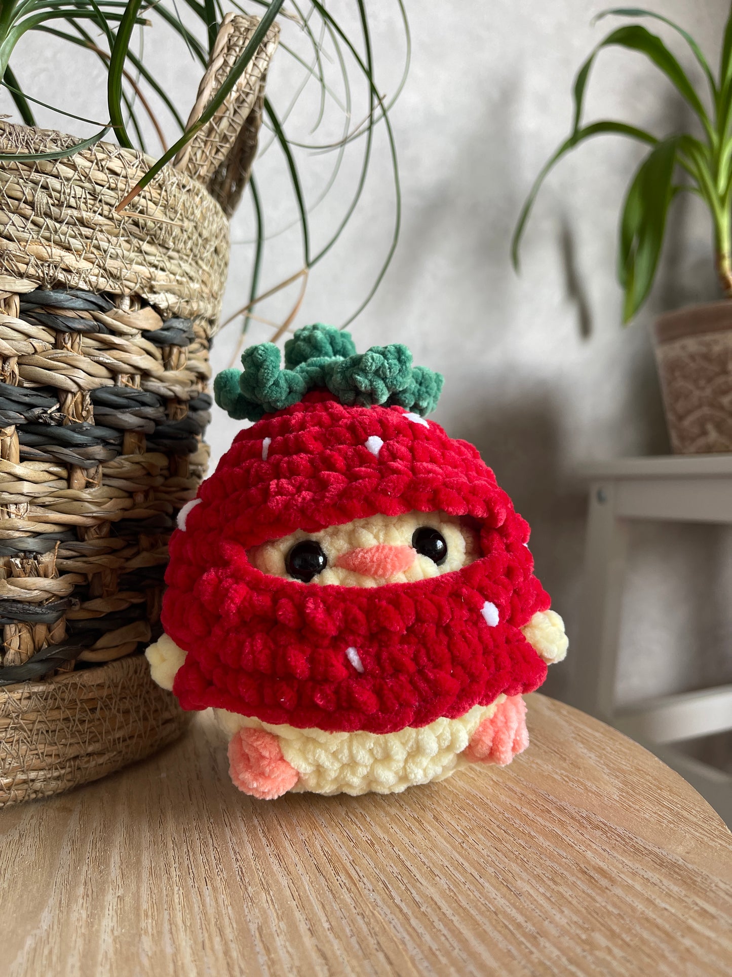 Dumpty avec sa cagoule fraise