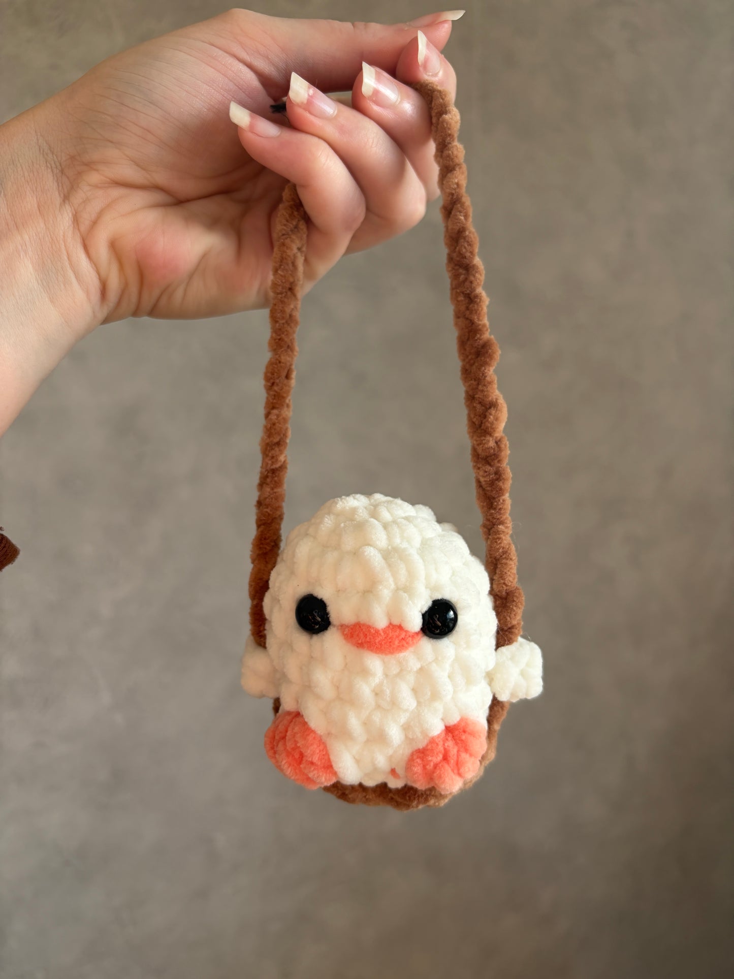 Coincoin sur sa balançoire