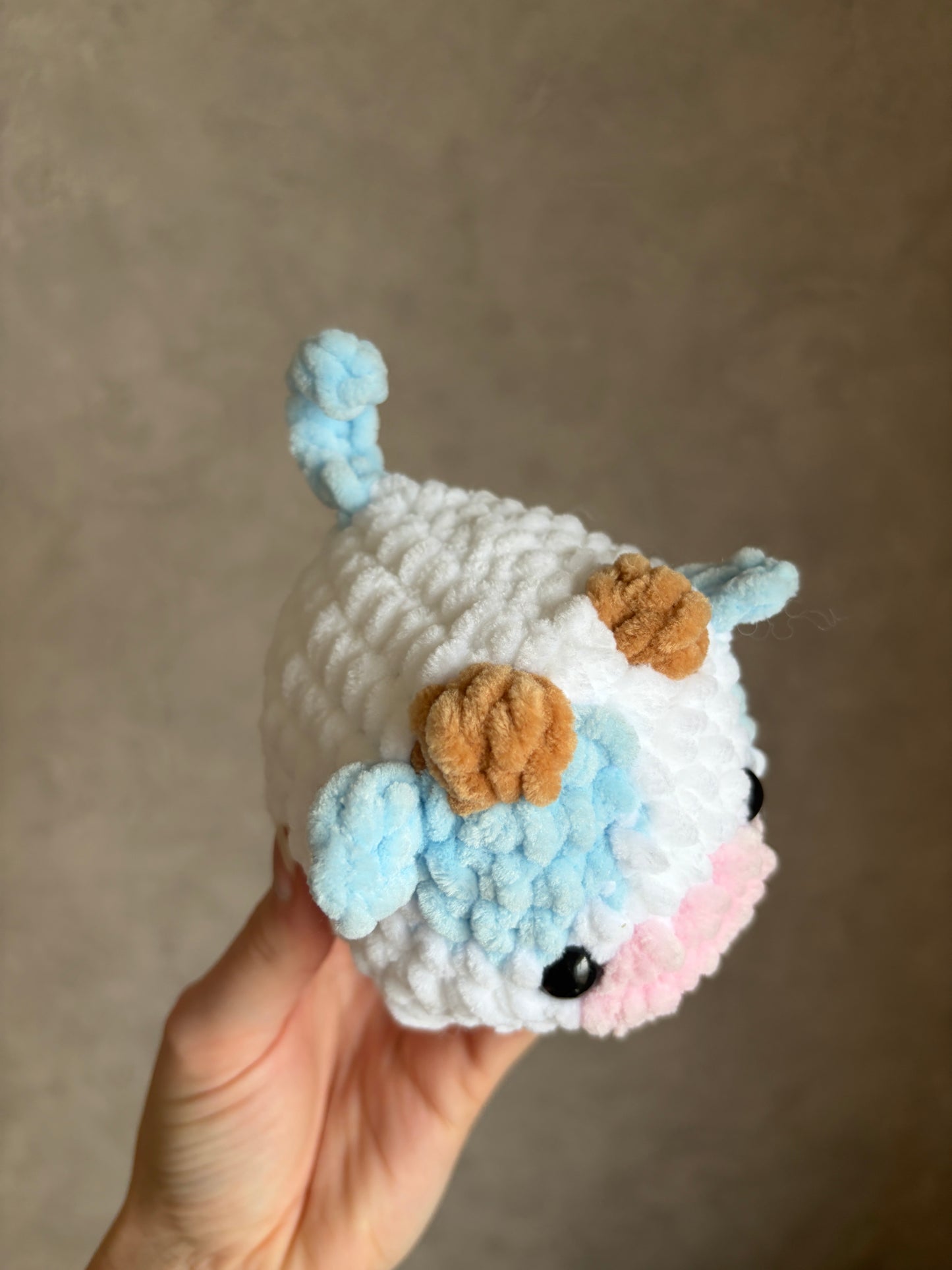 Vache brioche bleue