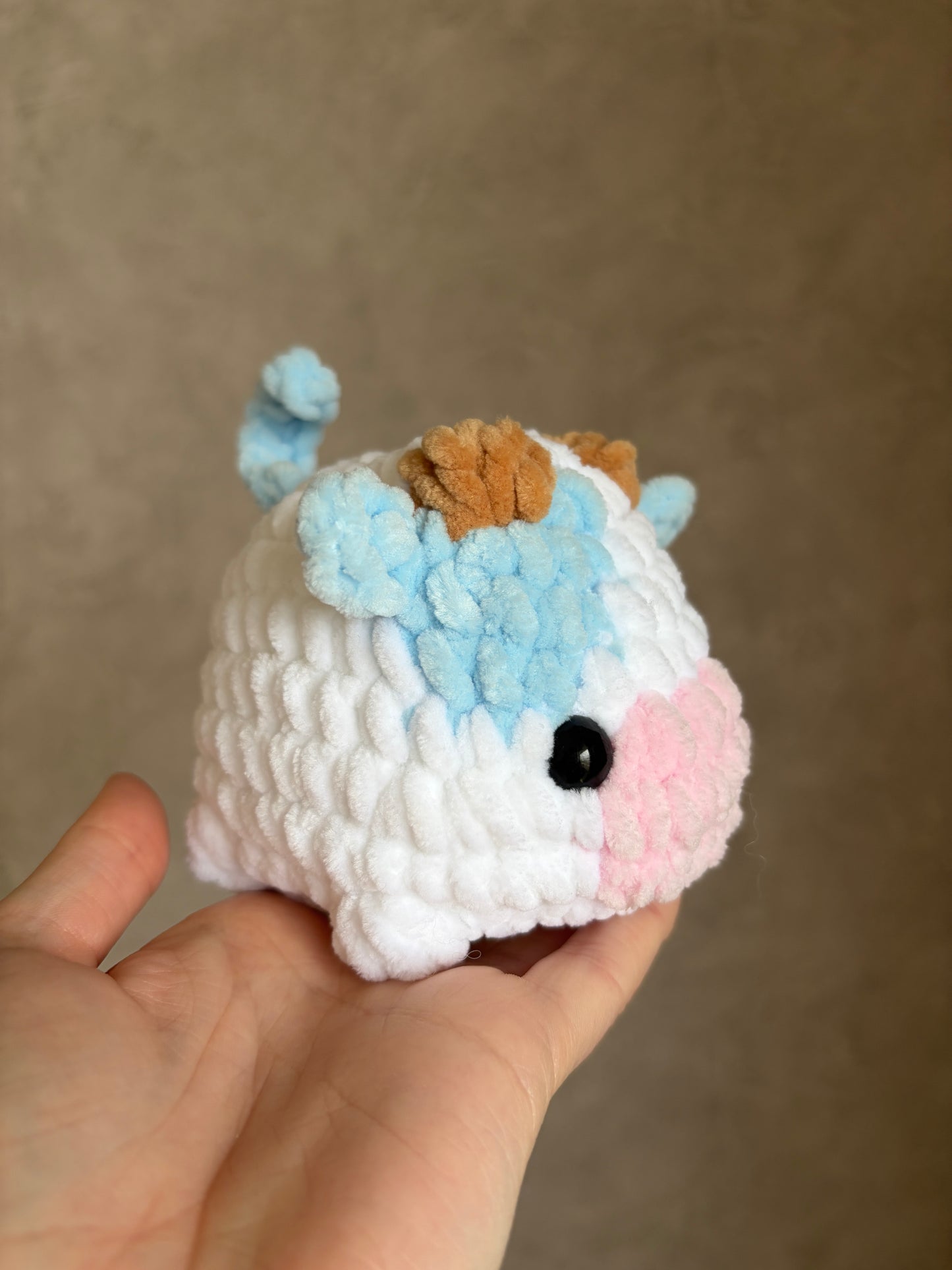 Vache brioche bleue