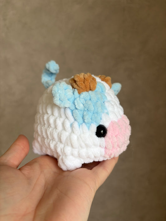 Vache brioche bleue