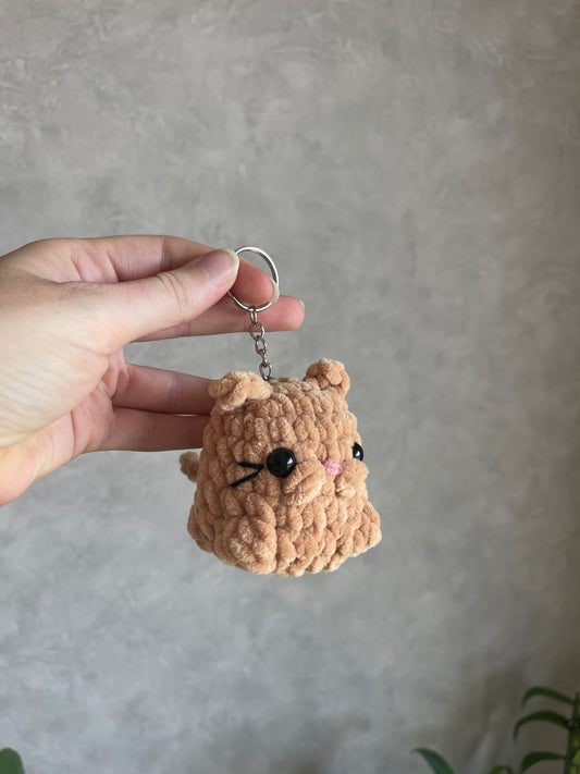 Chat brioche porte clé
